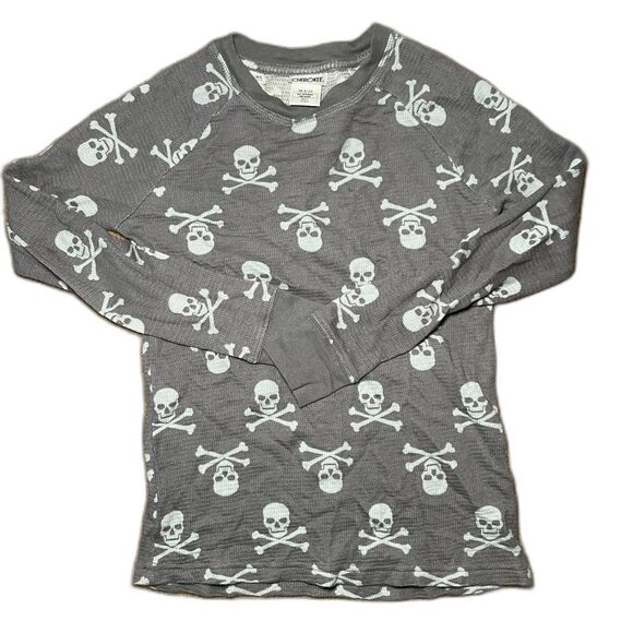 Two Piece Skull Cross bone Child 7/8 Sleepwear Costume Halloween Holiday - Picture 4 of 6